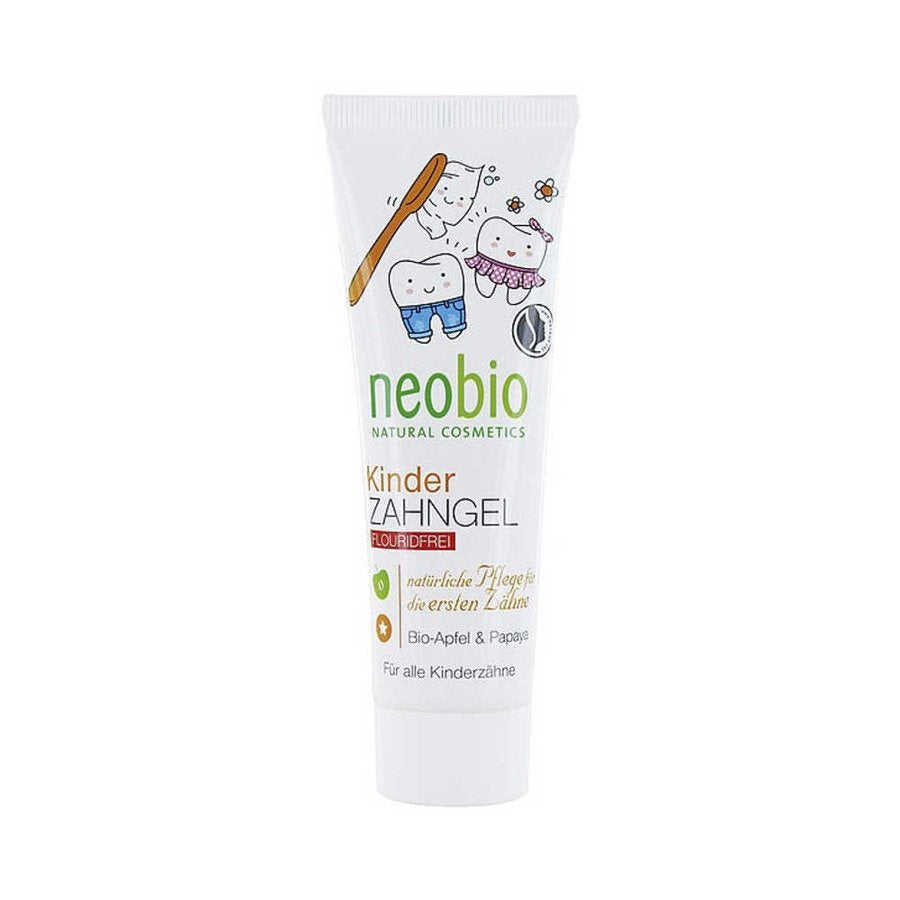 Neobio Żel do zębów bez fluoru dla dzieci z bio-jabłkiem i papają 50 ml