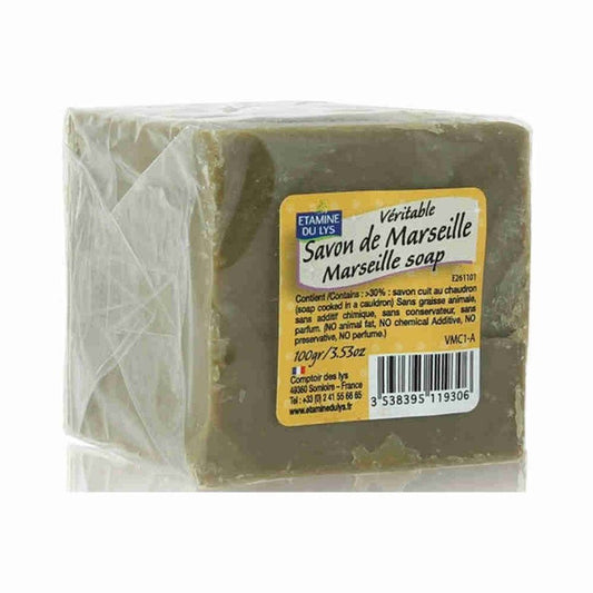 Oryginalne mydło marsylskie w kostce zielone Etamine du Lys Retro 300 g