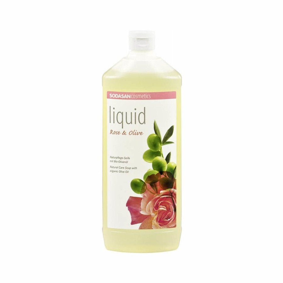 Sodasan Mydło w płynie różano - oliwkowe 1000 ml